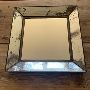Crate & Barrel Dubois Square Leaded Glass Mirror